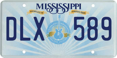 MS license plate DLX589