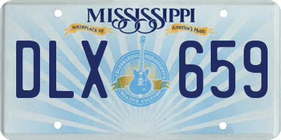 MS license plate DLX659