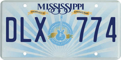 MS license plate DLX774