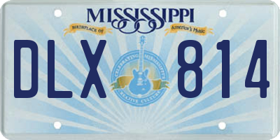 MS license plate DLX814