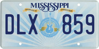MS license plate DLX859