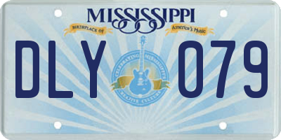 MS license plate DLY079