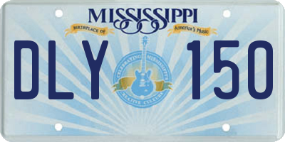 MS license plate DLY150