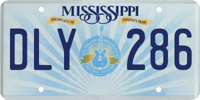MS license plate DLY286