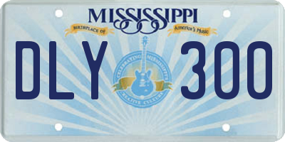 MS license plate DLY300