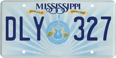 MS license plate DLY327