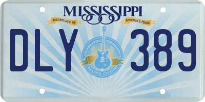 MS license plate DLY389