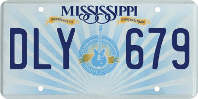 MS license plate DLY679