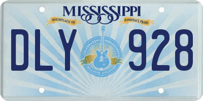 MS license plate DLY928