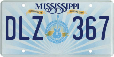 MS license plate DLZ367