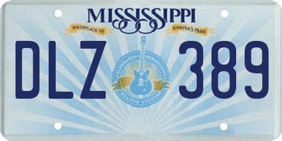 MS license plate DLZ389