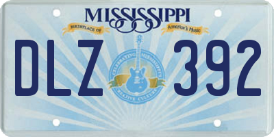 MS license plate DLZ392
