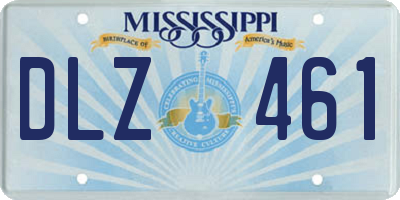 MS license plate DLZ461