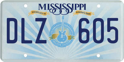 MS license plate DLZ605