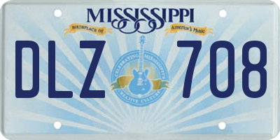 MS license plate DLZ708