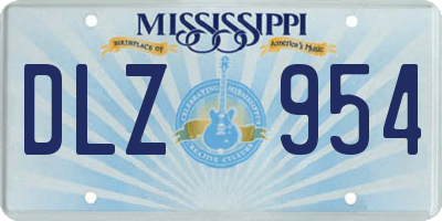 MS license plate DLZ954