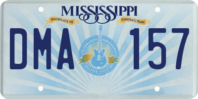 MS license plate DMA157