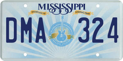MS license plate DMA324
