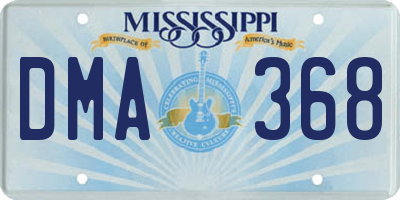MS license plate DMA368