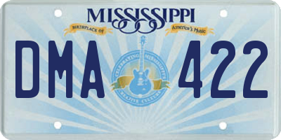 MS license plate DMA422