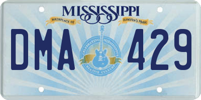 MS license plate DMA429