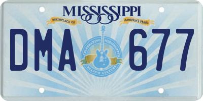 MS license plate DMA677