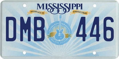MS license plate DMB446