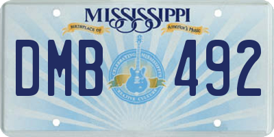 MS license plate DMB492