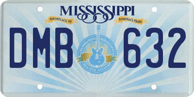 MS license plate DMB632