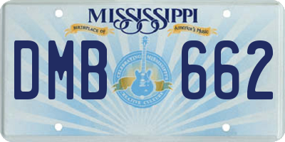 MS license plate DMB662