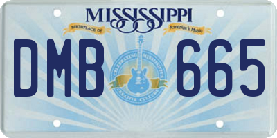 MS license plate DMB665