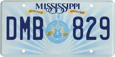 MS license plate DMB829