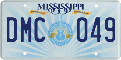 MS license plate DMC049