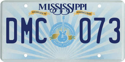 MS license plate DMC073