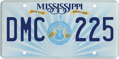 MS license plate DMC225