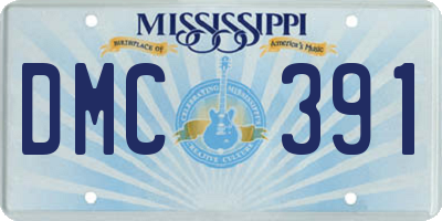 MS license plate DMC391
