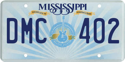 MS license plate DMC402