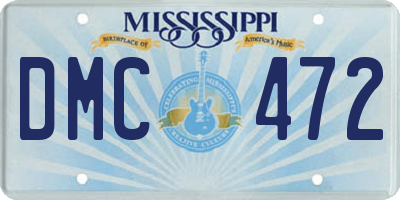 MS license plate DMC472