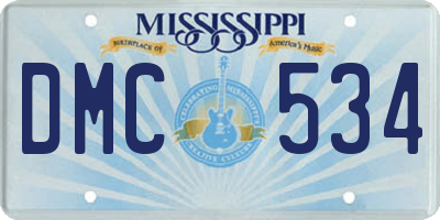 MS license plate DMC534