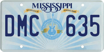 MS license plate DMC635