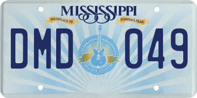 MS license plate DMD049