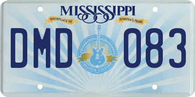 MS license plate DMD083
