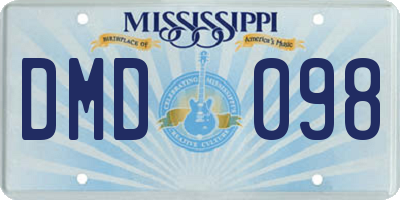 MS license plate DMD098