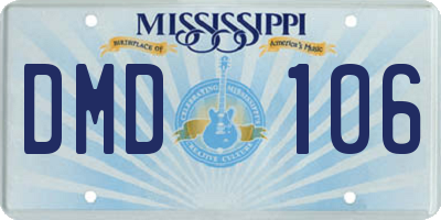MS license plate DMD106