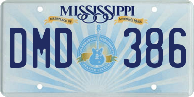 MS license plate DMD386