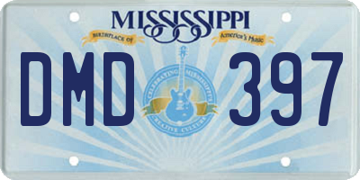 MS license plate DMD397