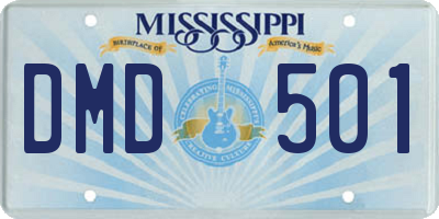 MS license plate DMD501