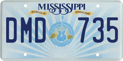 MS license plate DMD735