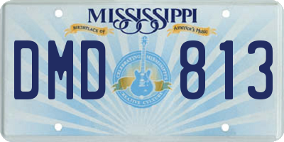 MS license plate DMD813