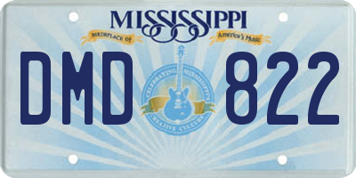 MS license plate DMD822